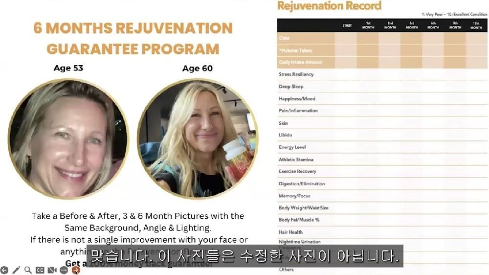 텔로유스, 젊음회복 30일 프로그램